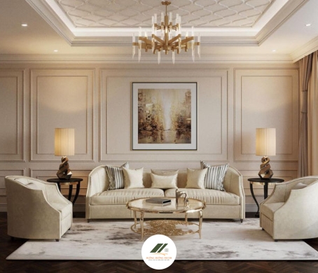Xem Ngay 10+ Thiết Kế Phòng Khách Tân Cổ Điển Đẹp Sang Trọng 2025